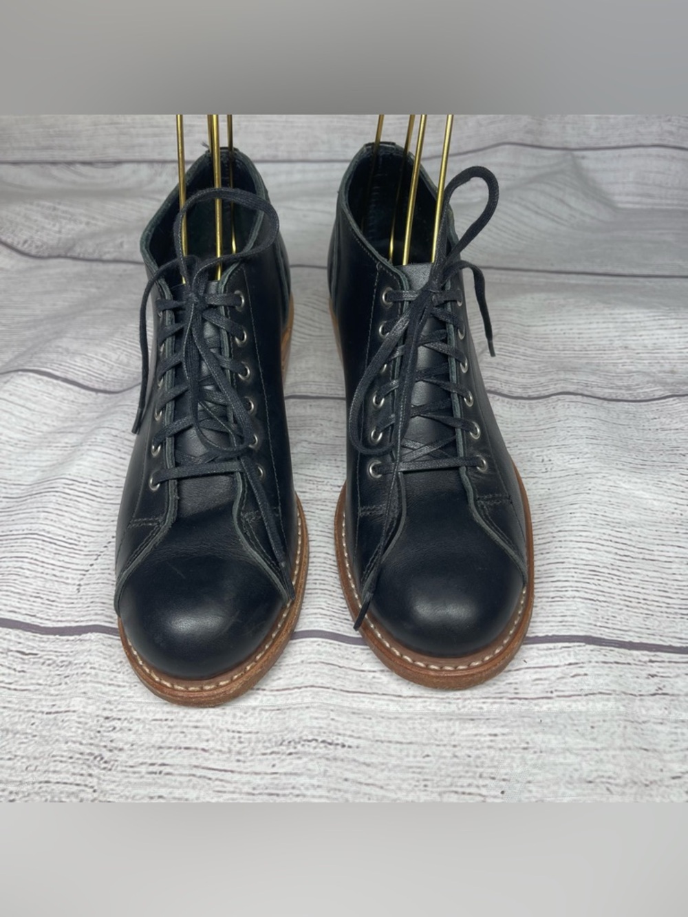 Red Wing Women’s 7 Heritage Faye Black Leather Lace Up Block Heel Boots - Picture 3 of 8